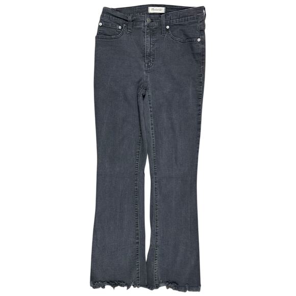 Madewell Tall Cali Demi-Boot Jeans Berkeley Black Raw Hem 28 Tall Long 28T Denim - Picture 3 of 7